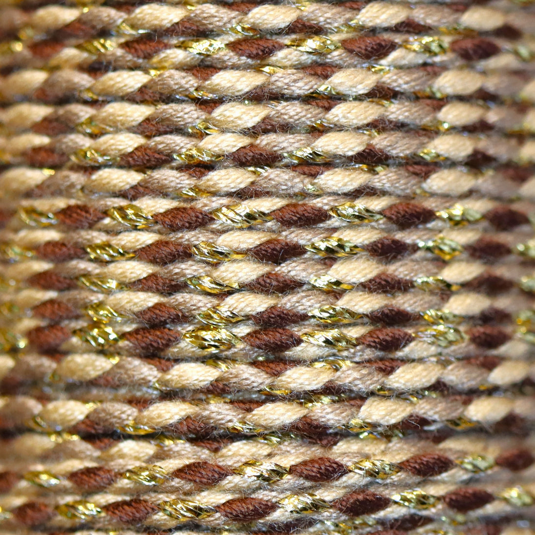 Trendy braided cord 1 meter - Gold brown