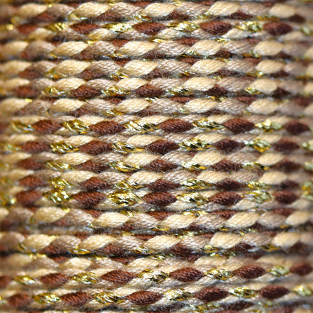 Trendy braided cord 1 meter - Gold brown