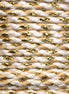 Trendy braided cord 1 meter - Gold white