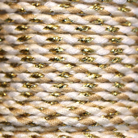 Trendy braided cord 1 meter - Gold white