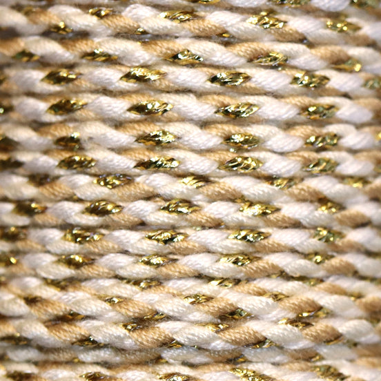 Trendy gevlochten koord 1 meter - Gold white
