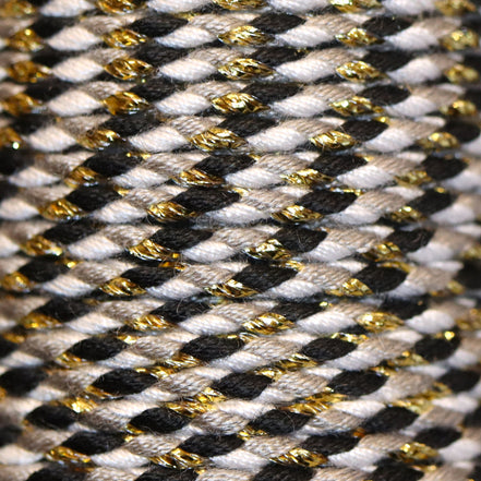Trendy braided cord 1 meter - Gold black