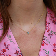 Gold plated ketting - labradoriet