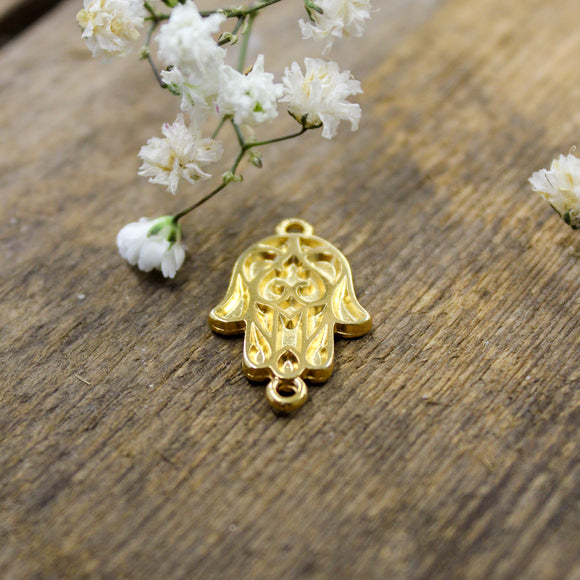 Tussenzetsel DQ GOUD hamsa handje