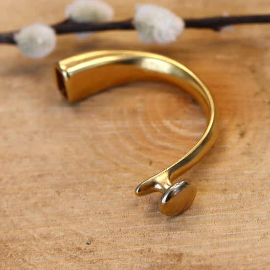 Halve armband met gat van 10mm DQ GOUD