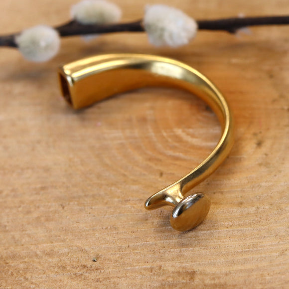 Halve armband met gat van 10mm DQ GOUD