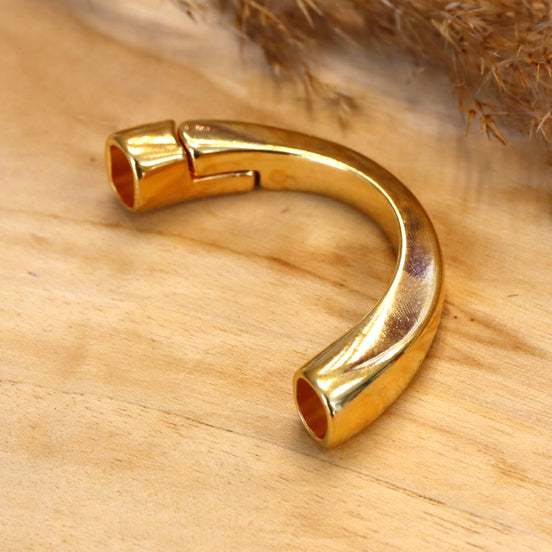 Halve armband voor regaliz leer DQ GOUD