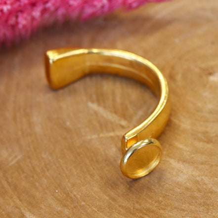 Half bracelet for 12mm stone DQ GOLD