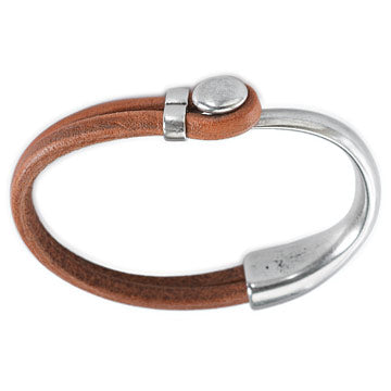 Half bracelet with 10mm hole DQ silver