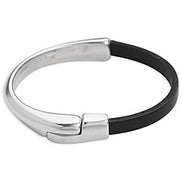 Half magnet bracelet for 5mm leather DQ silver