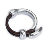 Halve ring massief DQ zilver