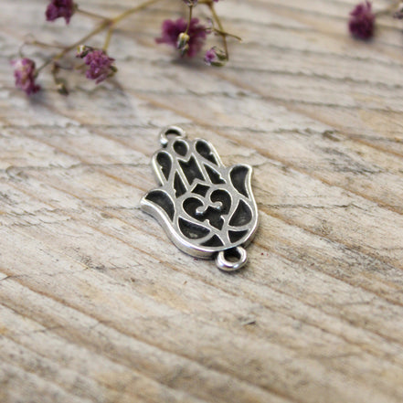 Tussenzetsel DQ zilver hamsa handje