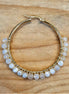 Statement earrings with moonstone gold