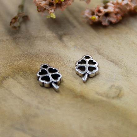 DQ silver clover charm