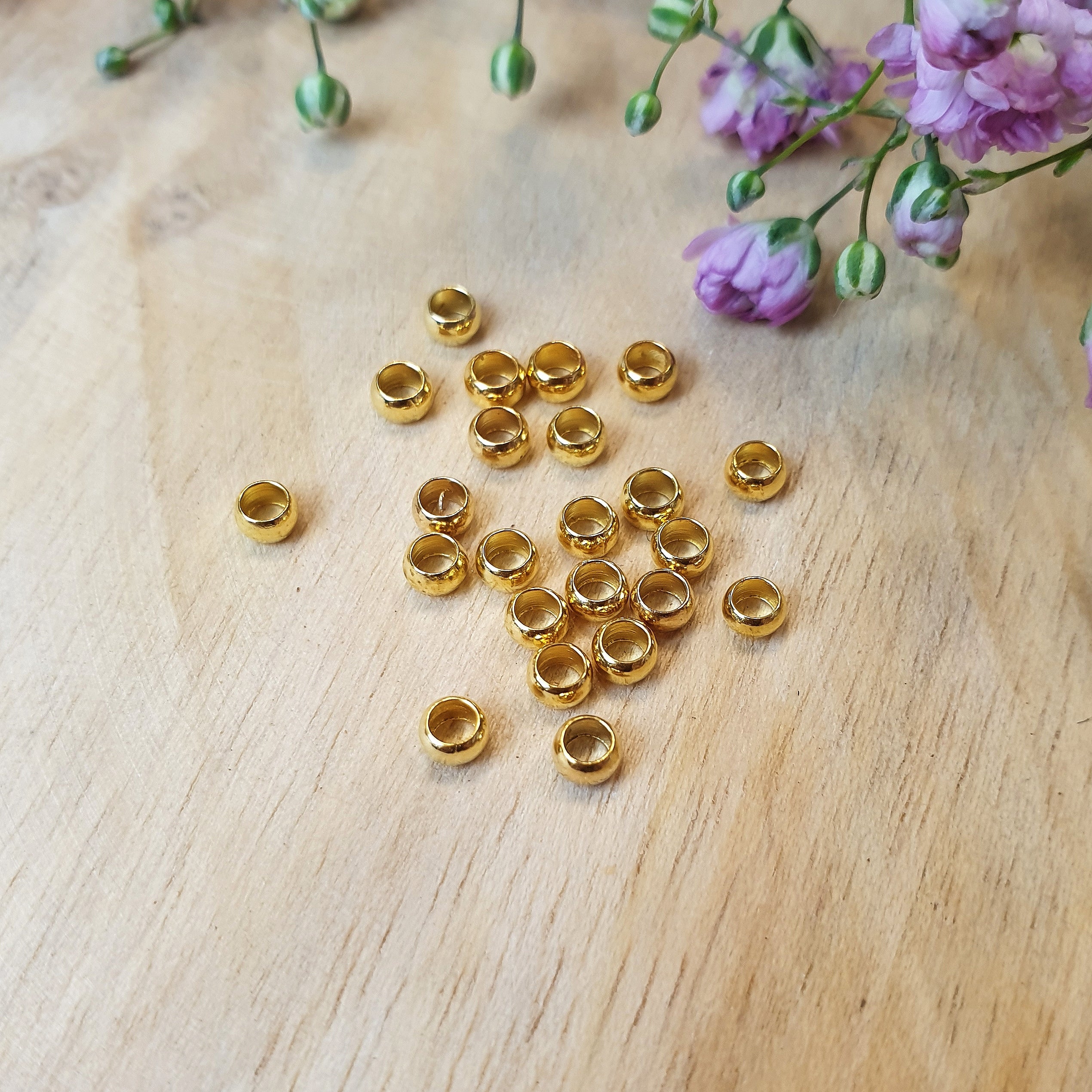 Crimp beads gold