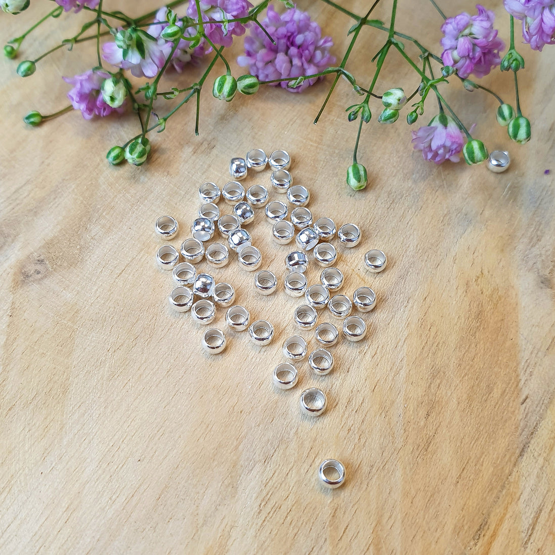 Crimp beads silver
