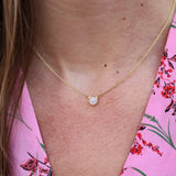Gold plated ketting - maansteen