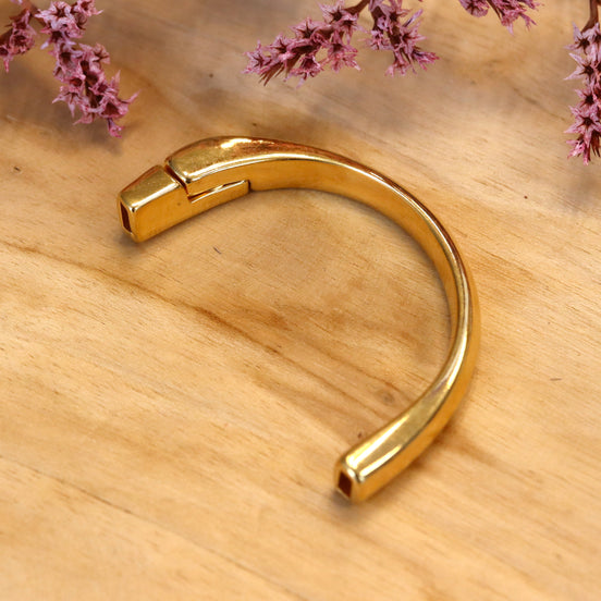 Halve magneet armband voor 5mm leer DQ GOUD