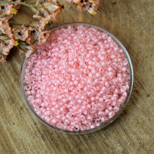 MR11-1934 Semi matte pale rose lined crystal 10 gram