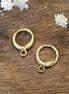 Stainless steel earring with eyelet gold per pair