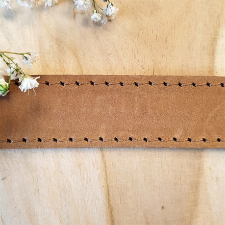 Plat leer 20 mm Naturel 20 cm