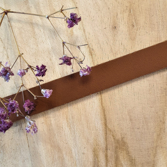 Flachleder 10mm Cognac ca. 50cm