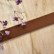 Plat leer 15 mm Cognac circa 50 cm