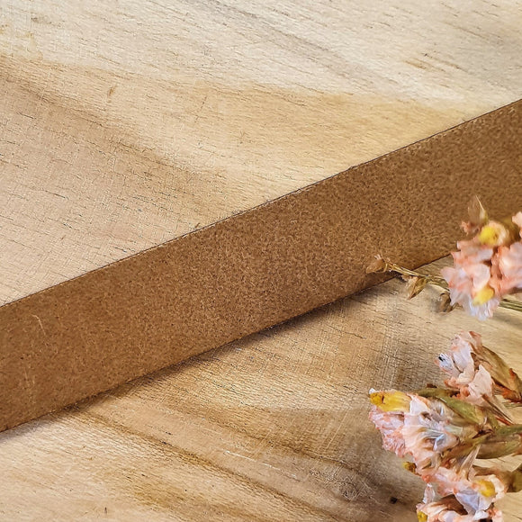 Plat leer 15 mm Naturel circa 50 cm