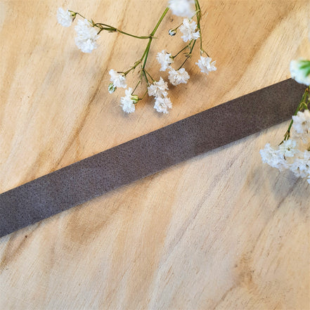 Plat leer 5 mm Taupe circa 50 cm