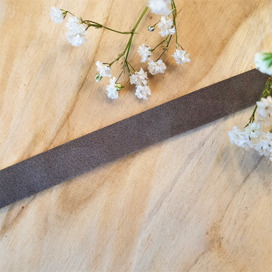 Plat leer 5 mm Taupe circa 50 cm