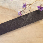 Flat leather 15 mm Trend dark brown approximately 50 cm