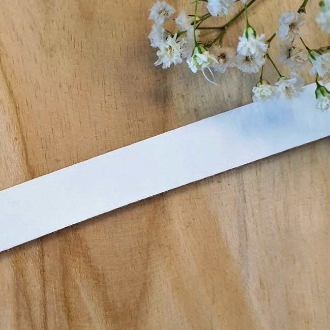 Flat leather 10 mm White approx. 45 cm