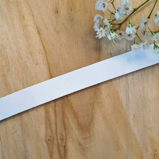 Plat leer 5 mm Wit circa 50 cm