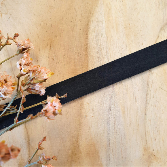 Plat leer 5 mm Zwart circa 50 cm