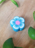 Polymer flower light blue