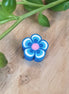 Polymer flower blue