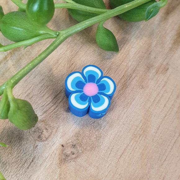Polymeer bloem blauw