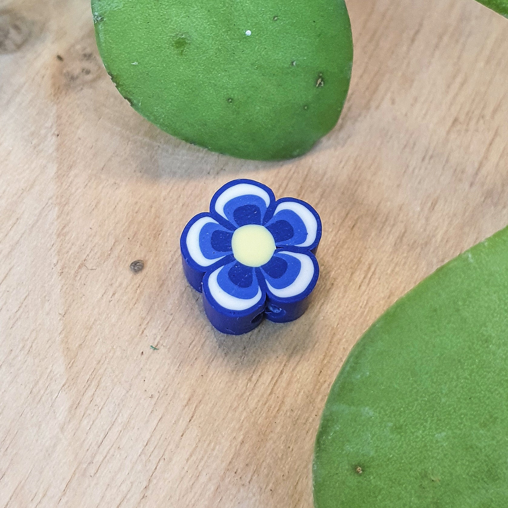 Polymer flower dark blue