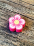 Polymer flower neon pink
