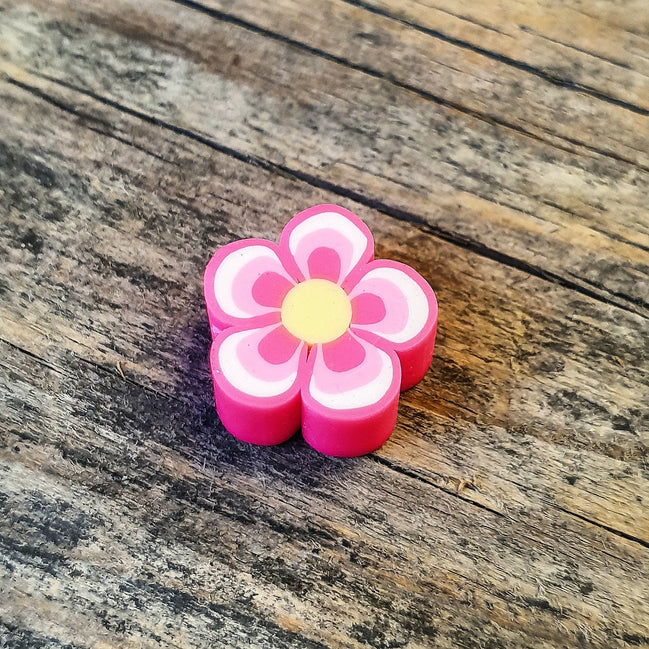 Polymer flower neon pink