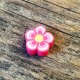 Polymeer bloem neon roze