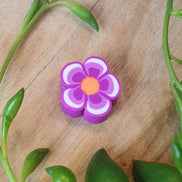 Polymer flower pink purple
