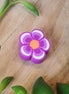 Polymer flower pink purple