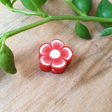 Polymeer bloem rood