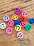 Polymer multicolor smiley per 5 pieces