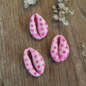 Printed kauri schelp stip roze