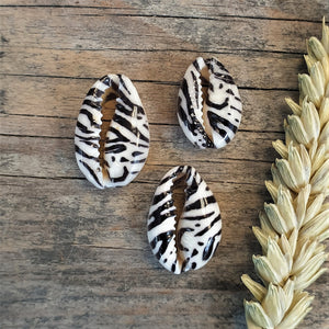 Printed kauri schelpje zebra