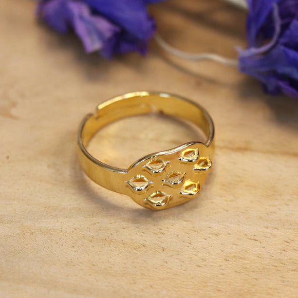 Ring met 7 oogjes DQ GOUD