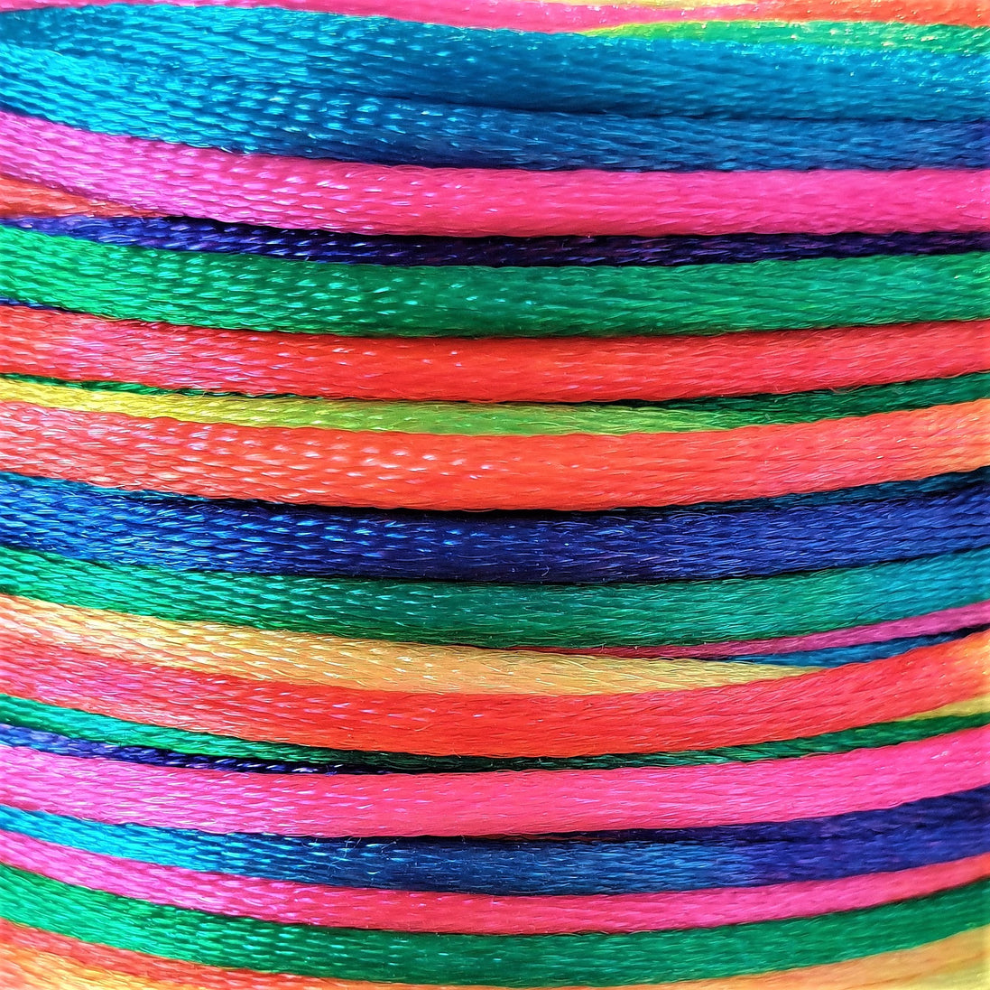 Satijnkoord rainbow dark 5 meter