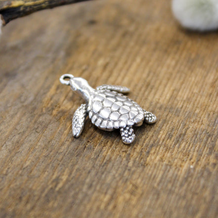 DQ silver turtle charm